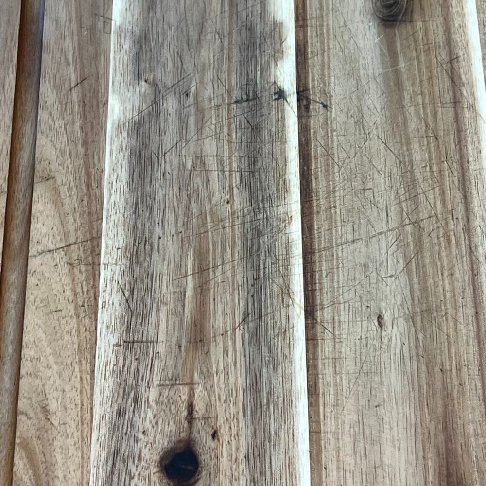 14" Cutting Board Acacia Wood natural Grain w/ Juice Groove - Picture 2 of 7